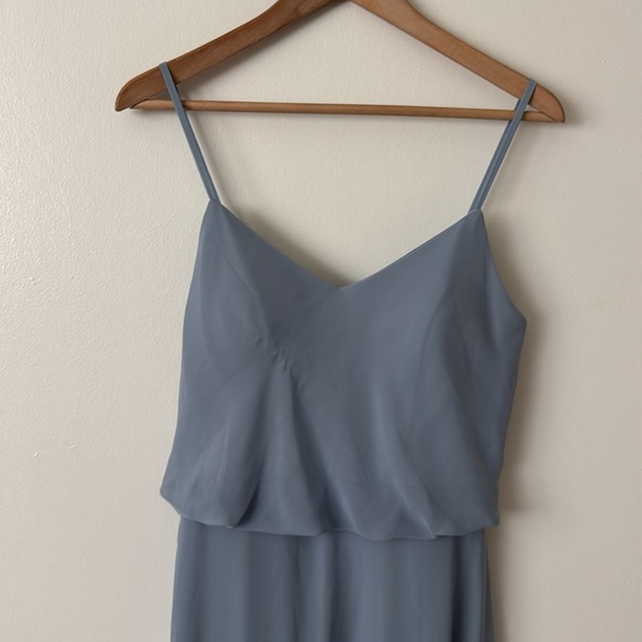 Birdy Grey Elegant Dusty Blue Maxi Dress M - Picture 3 of 8